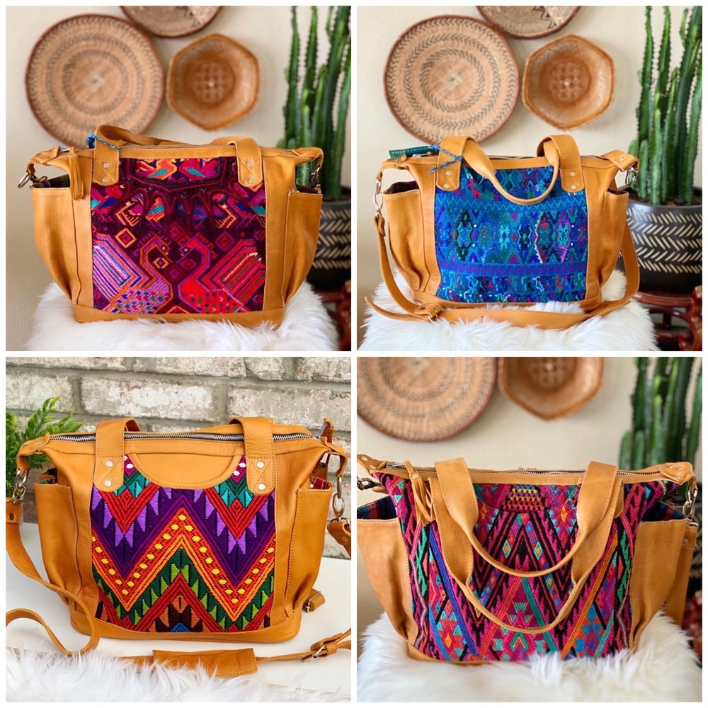 Genuine leather convertible bag
